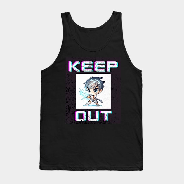 Keep Out - Anime Lover Game Sign Tank Top by MaystarUniverse